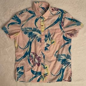 American Eagle | Large, Collared, Button-up | Pink/ Floral | Gently Worn